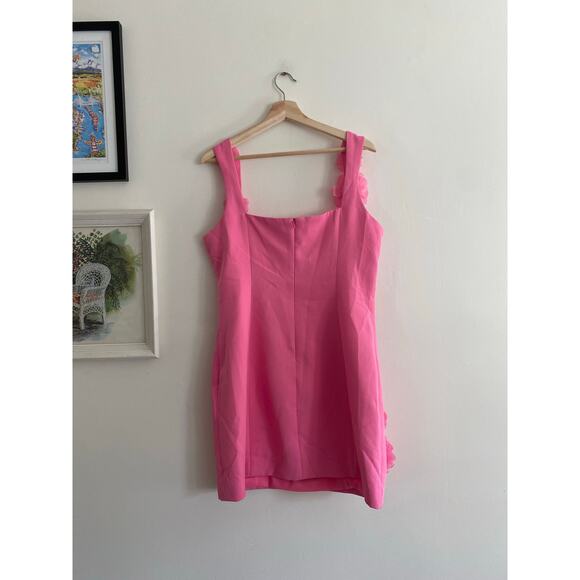 ELLIATT Trompe Hot Pink 3D Floral Mini Dress Size XL - Picture 6 of 9